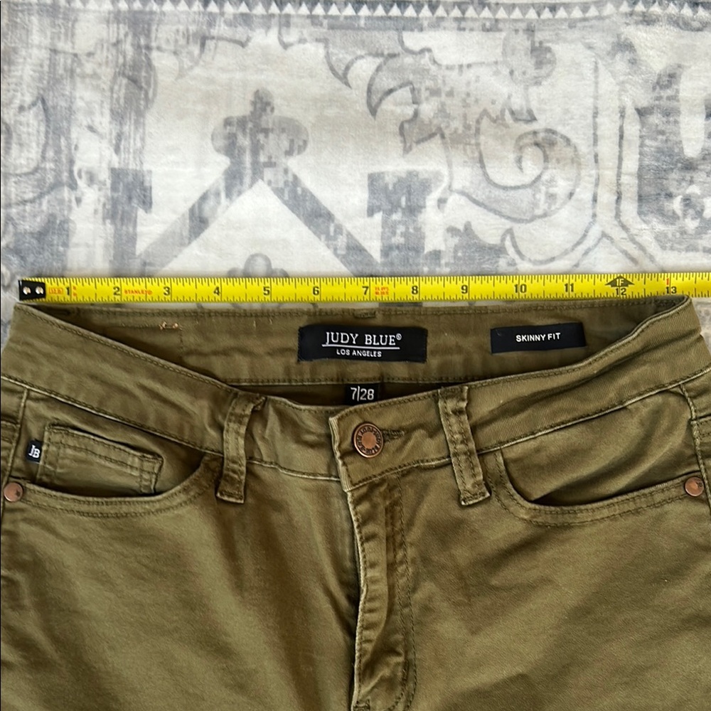 Judy Blue Olive Green Skinny Jeans Size 7/28 Style# JB88146 - Picture 10 of 12